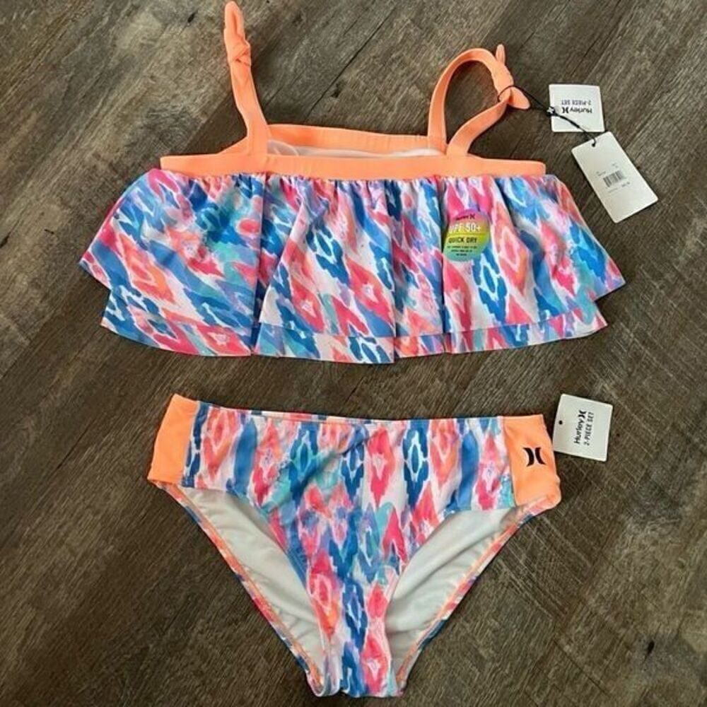 Hurley 2-Piece Girls Swimsuit-Size XL